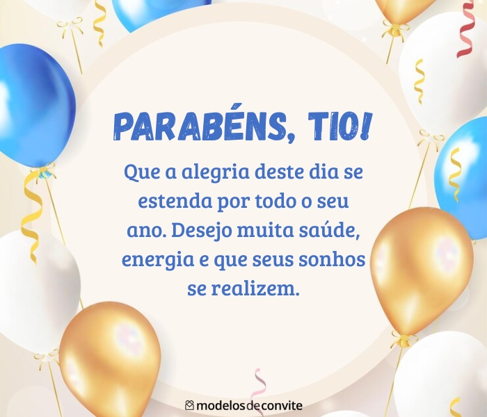 mensagem de aniversário para tio querido