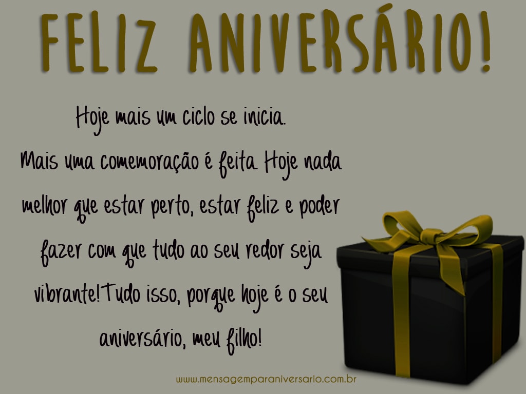 mensagem de aniversário para filho caçula