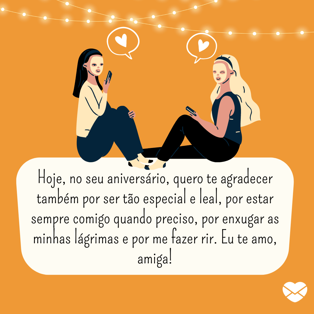mensagem de aniversário para uma amiga