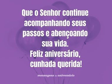 mensagem de aniversário para cunhada religiosa