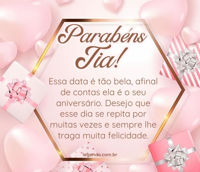 feliz aniversário tia querida