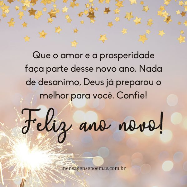 mensagem de ano novo com foco em fé