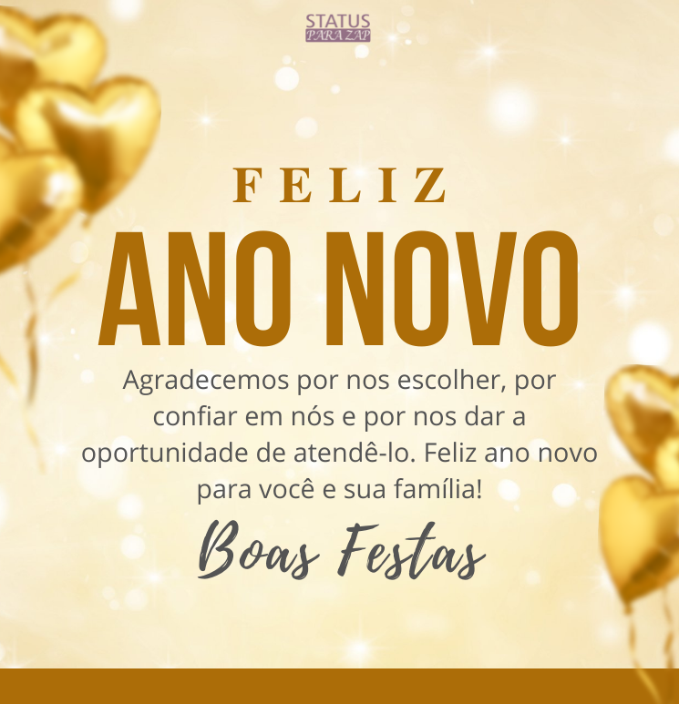 mensagens de gratidão para clientes no ano novo
