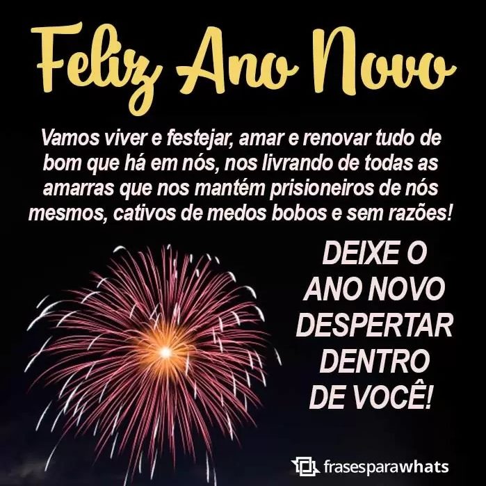 como mandar mensagem de ano novo