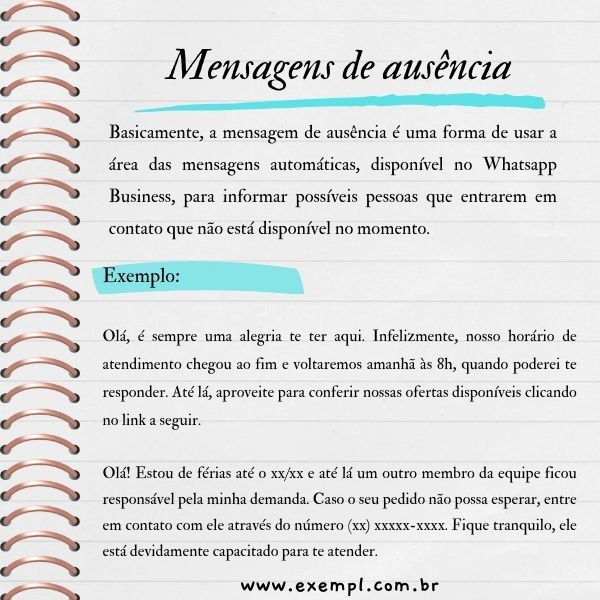 aviso de férias whatsapp