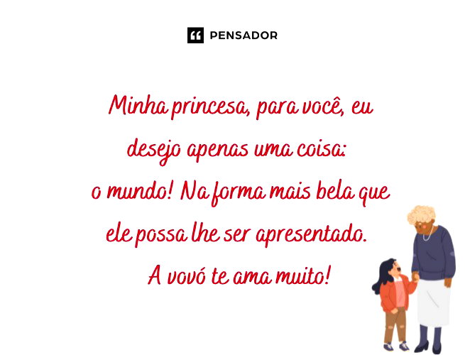 cartão de avó para neta