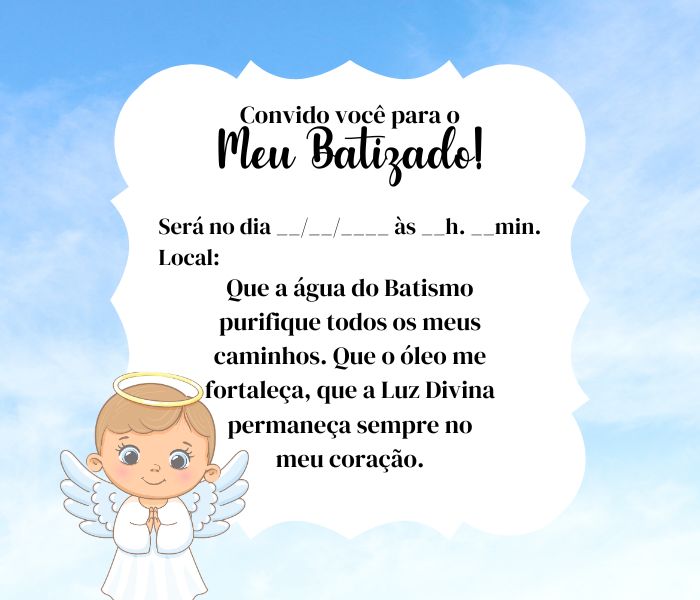 mensagem batizado filho