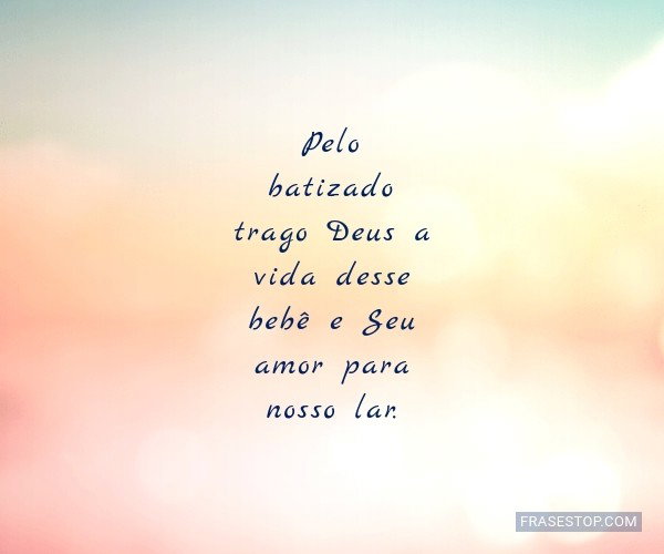 mensagem batizado filha