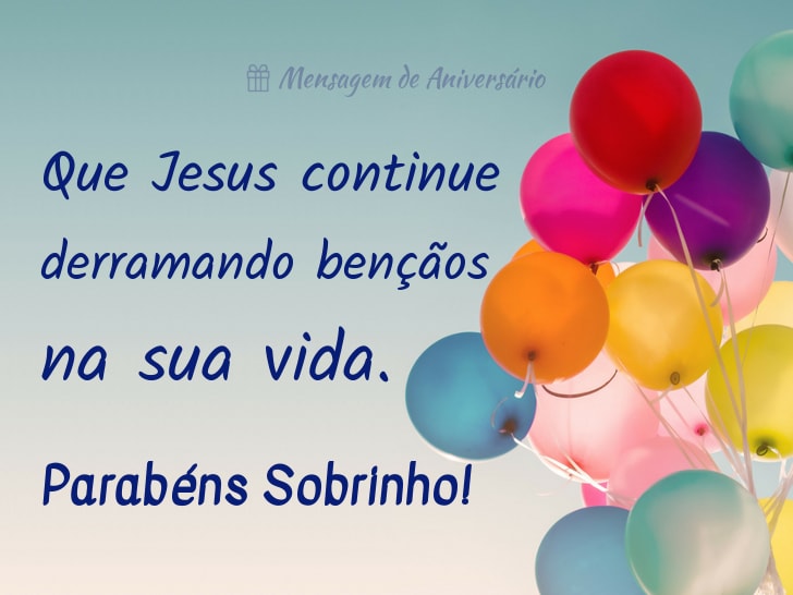 desejos de aniversário com proteção divina para sobrinho