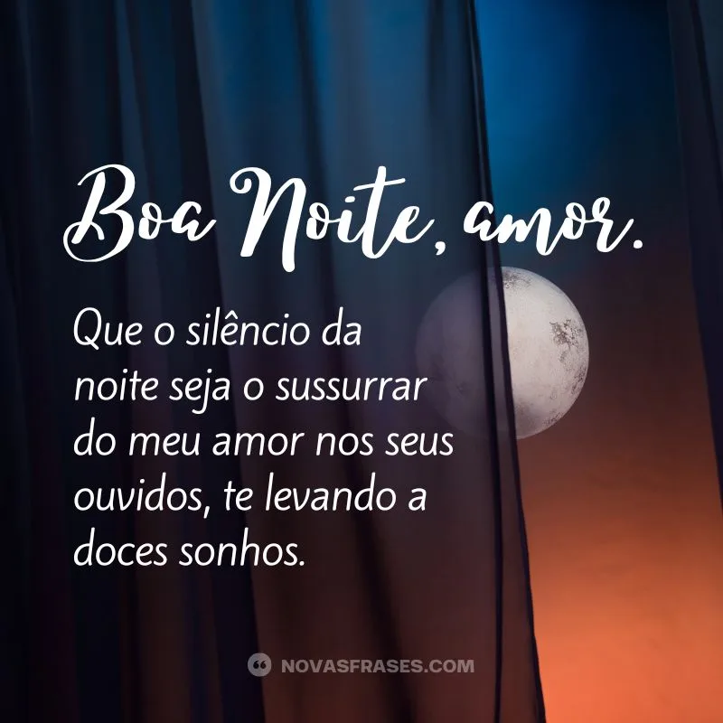 despedida de boa noite romântica