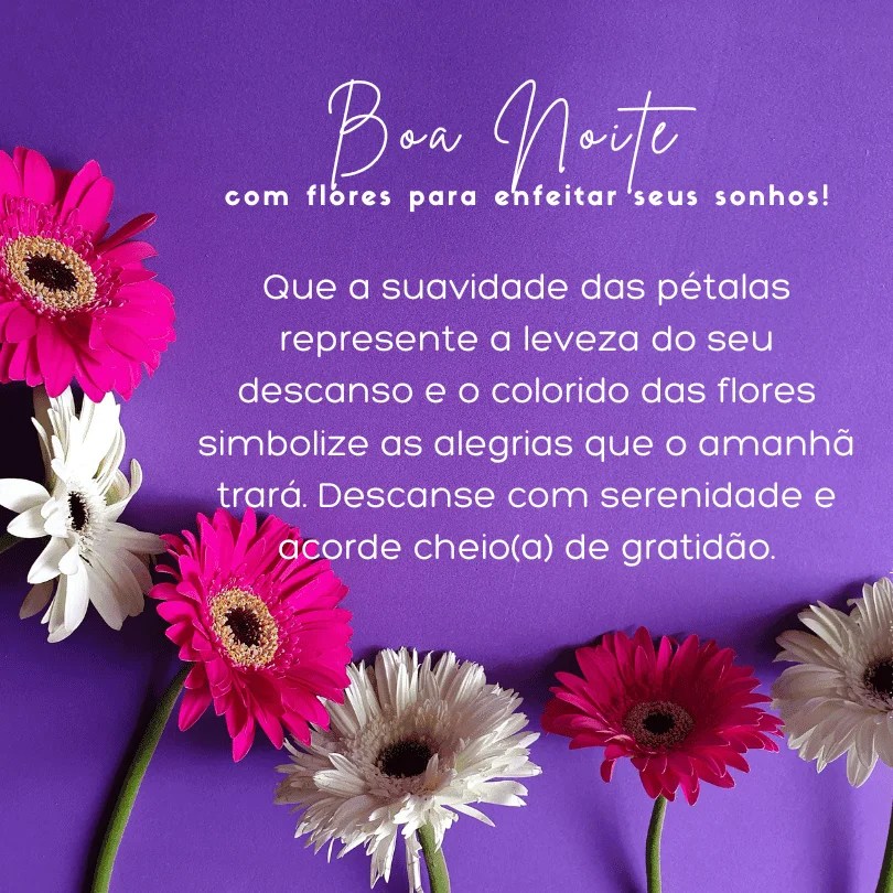 frases de boa noite com flores para namorado