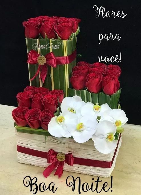 boa noite com flores e sonhos tranquilos