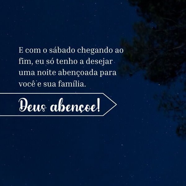 mensagens de boa noite de sábado com fé