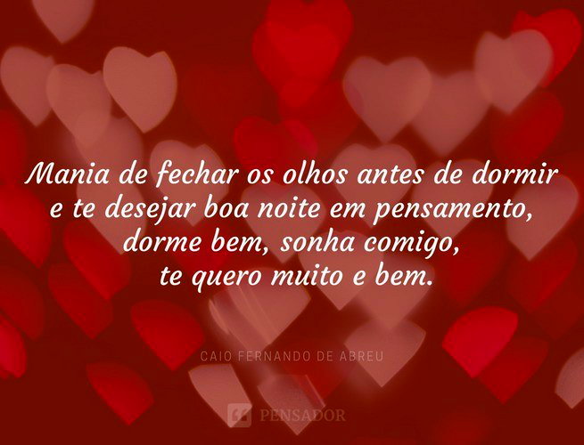 mensagem de boa noite para namorado