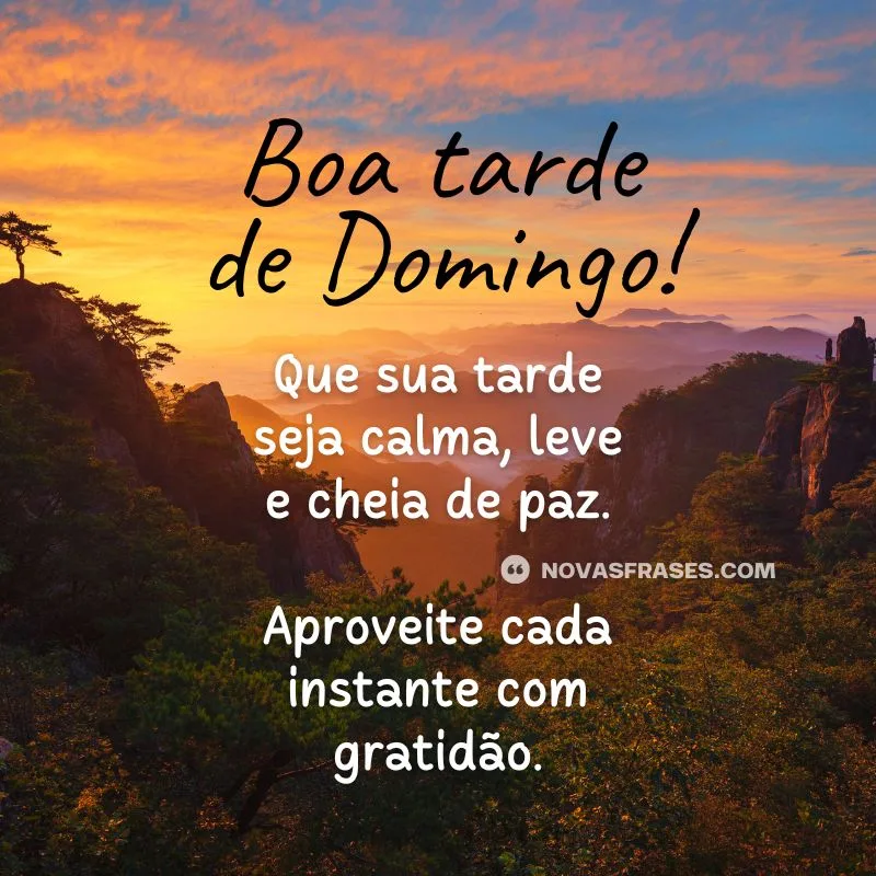 mensagens de boa tarde de domingo para família
