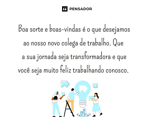 mensagem de boas vindas para novo funcionário