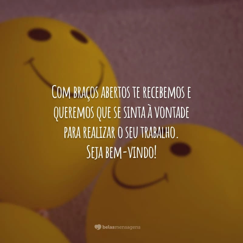 frases de boas vindas ao trabalho