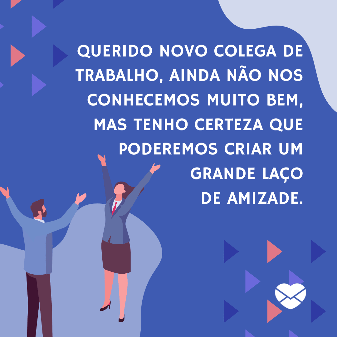 como dar boas vindas a um colega de trabalho