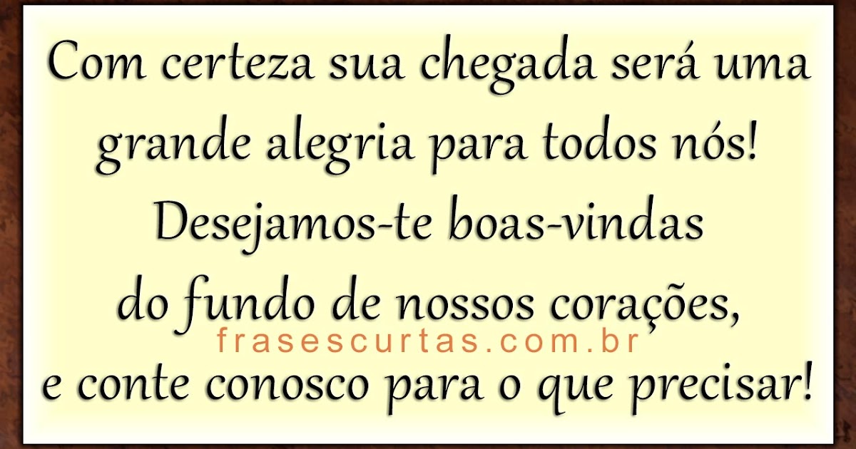 boas vindas corporativas