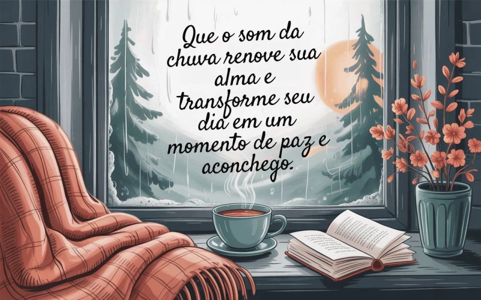 mensagem de bom dia com chuva