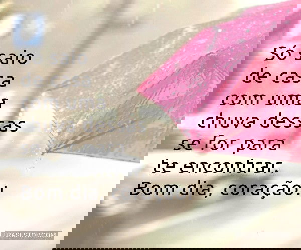 mensagem de bom dia com chuva