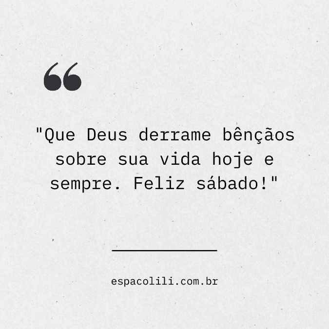 mensagem de bom dia de sábado