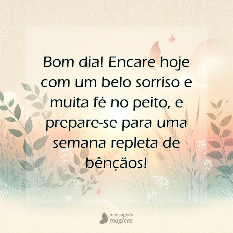 mensagem de bom dia e boa semana