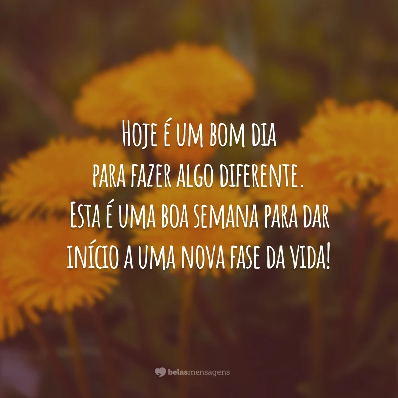 mensagem de bom dia e boa semana