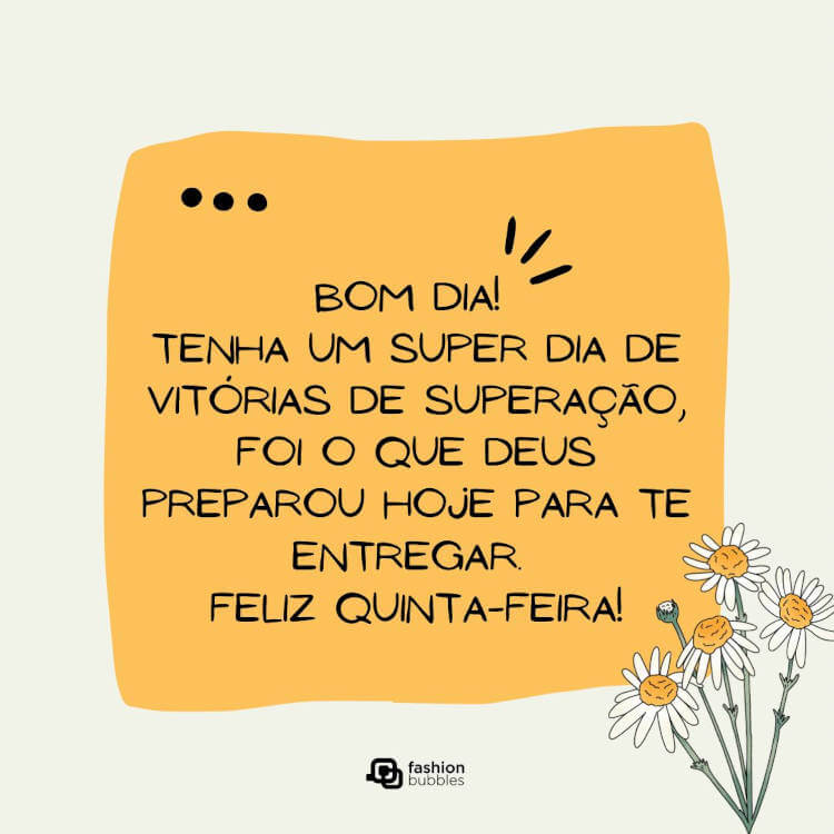 mensagem de bom dia para quinta-feira