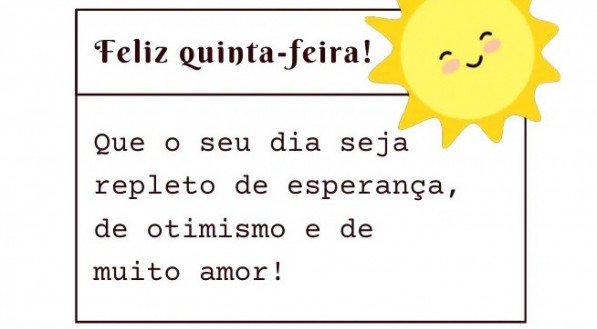 mensagem de bom dia para quinta-feira