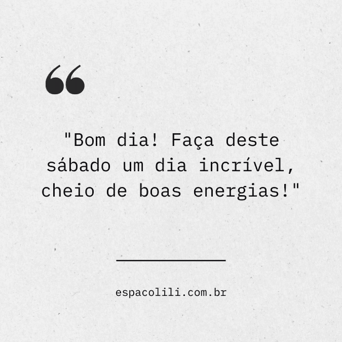 mensagem de bom dia para sábado