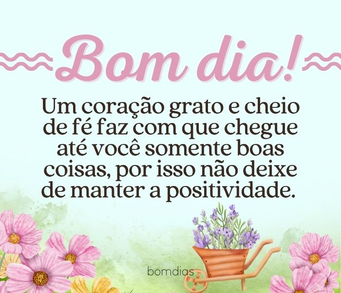 bom dia quarta-feira com flores