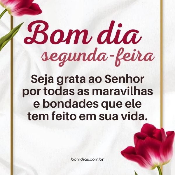 mensagem de bom dia segunda