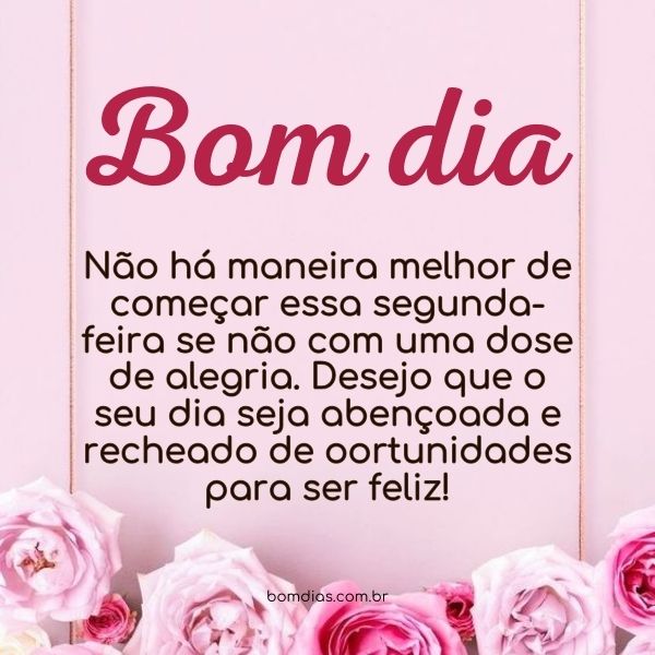 mensagem de bom dia segunda-feira com fé