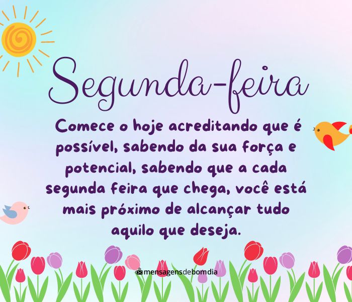 mensagem de bom dia segunda-feira para whatsapp