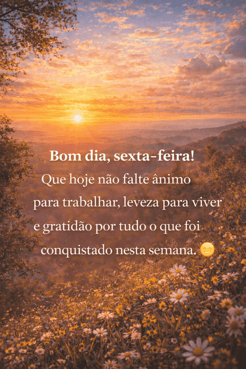 mensagem bom dia sexta whatsapp 2026