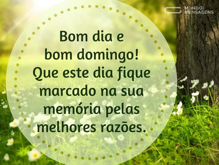 mensagem de bom domingo