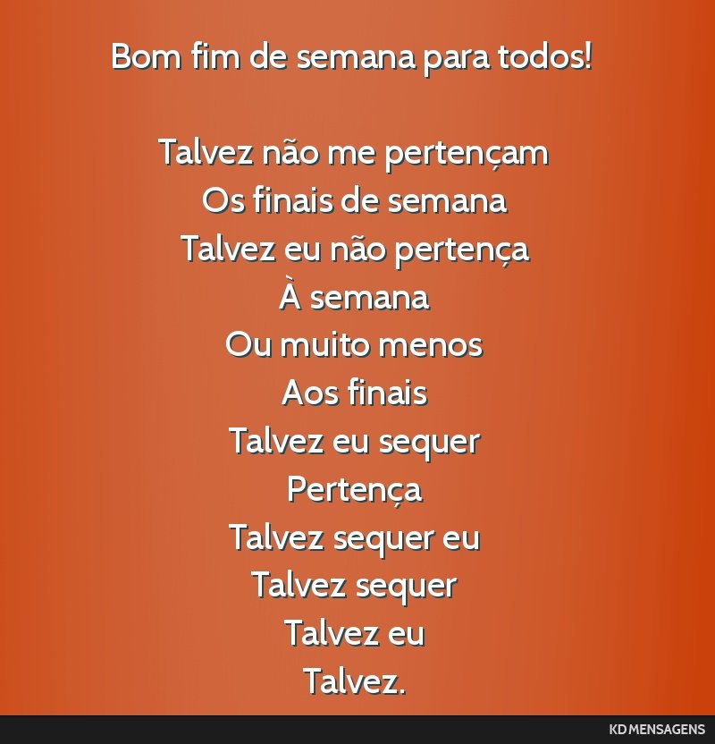 mensagem de bom final de semana para status