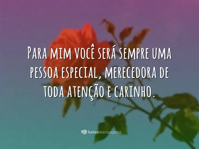 palavras para pessoa querida