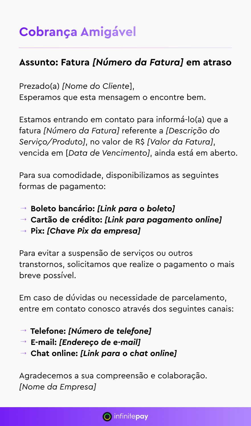 notificação de pagamento pendente