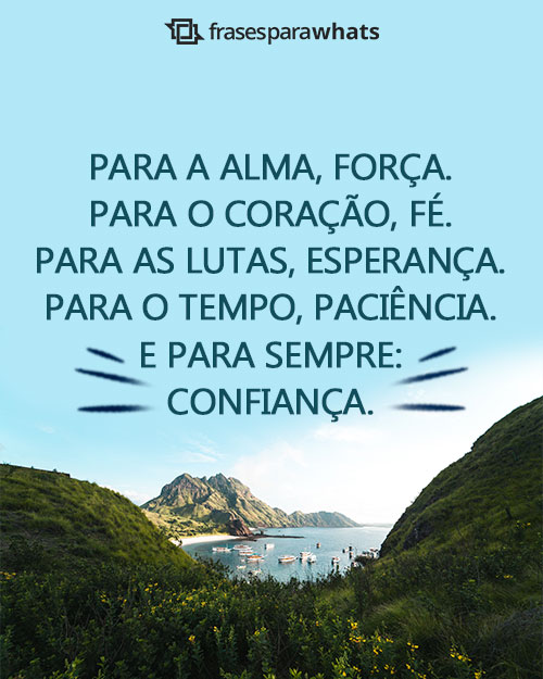 frases de confiança em Deus