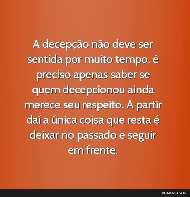 superar decepção