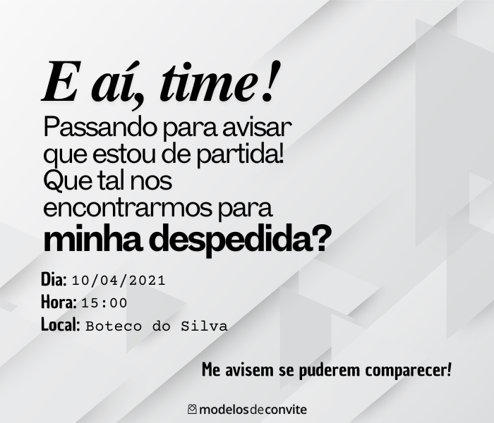 como escrever mensagem de despedida para chefe