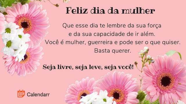 dia da mulher mensagens curtas