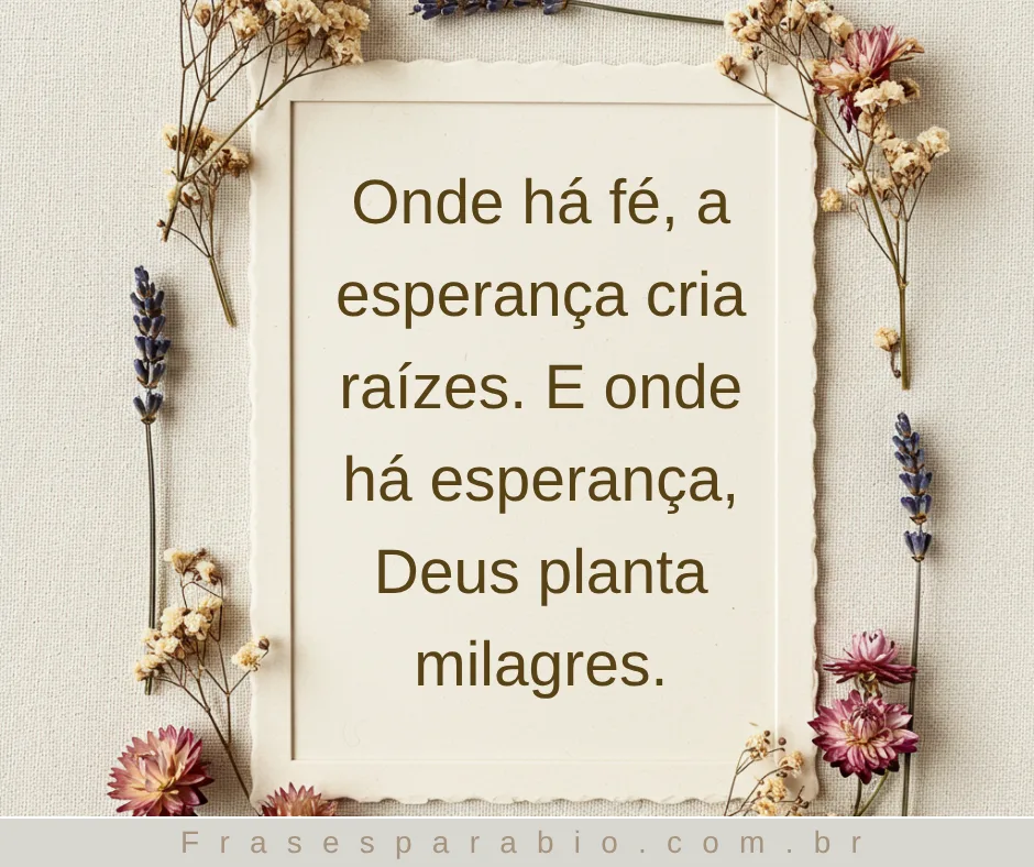 mensagem de fé e esperança para status