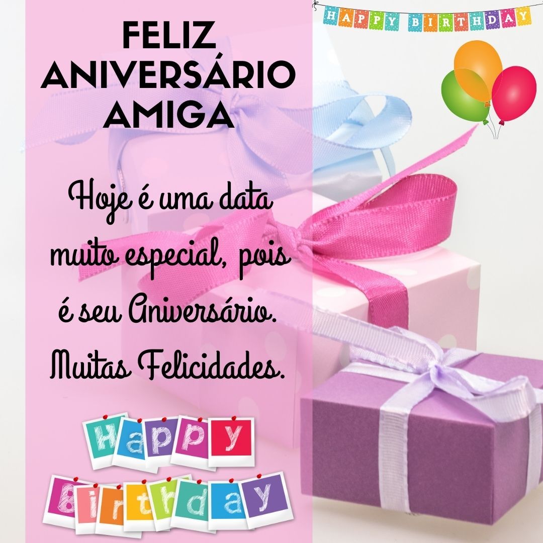 mensagem de feliz aniversário para amiga