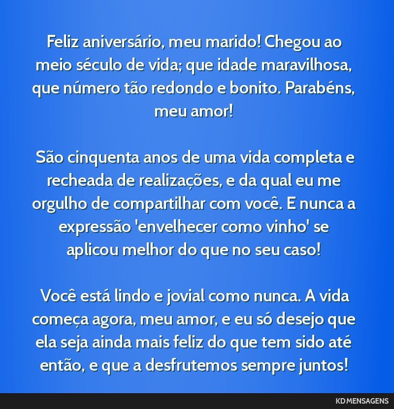 desejos de aniversário para marido