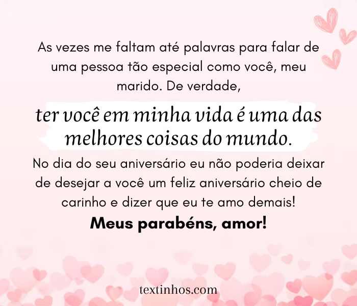 feliz aniversário meu amor marido