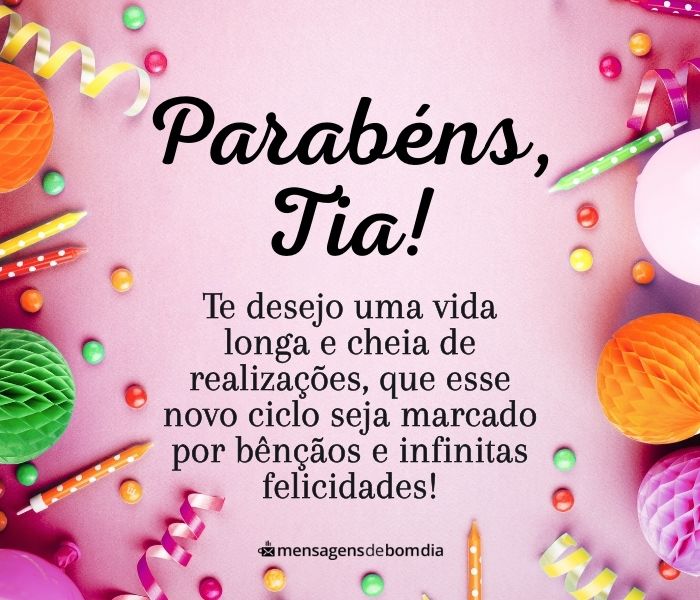 mensagens de aniversário para tia querida