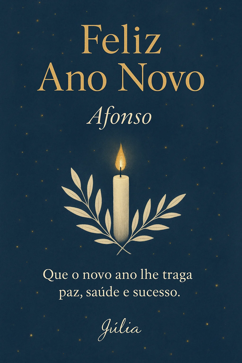 como criar uma mensagem de feliz ano novo única